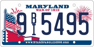 MD license plate 9BI5495