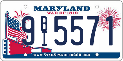MD license plate 9BI5571