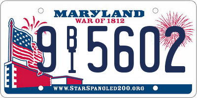 MD license plate 9BI5602