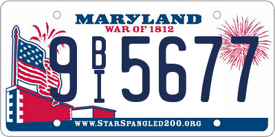 MD license plate 9BI5677