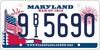 MD license plate 9BI5690