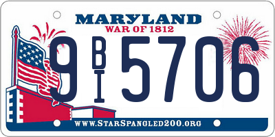 MD license plate 9BI5706