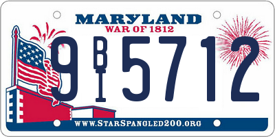 MD license plate 9BI5712