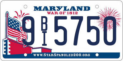 MD license plate 9BI5750