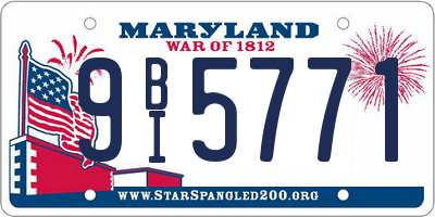 MD license plate 9BI5771