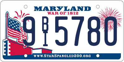 MD license plate 9BI5780