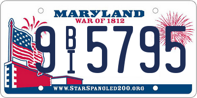 MD license plate 9BI5795