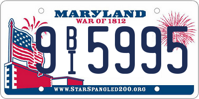 MD license plate 9BI5995