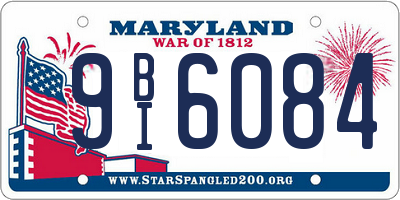 MD license plate 9BI6084