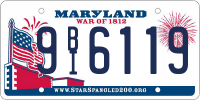 MD license plate 9BI6119