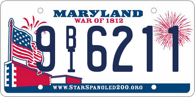 MD license plate 9BI6211