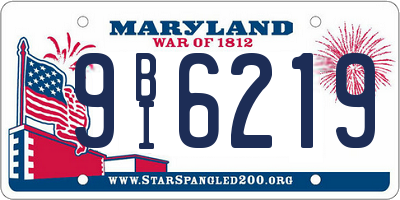 MD license plate 9BI6219