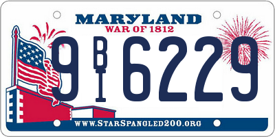 MD license plate 9BI6229