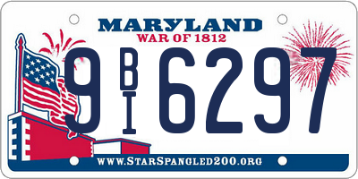 MD license plate 9BI6297