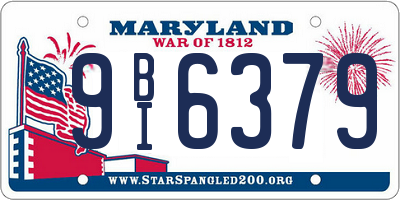 MD license plate 9BI6379