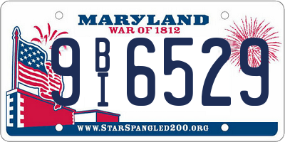 MD license plate 9BI6529