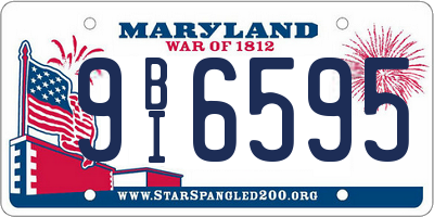 MD license plate 9BI6595