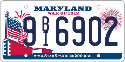 MD license plate 9BI6902