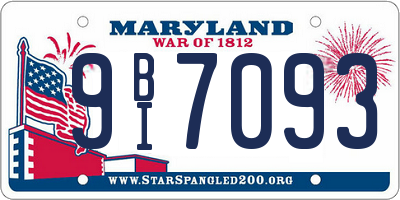 MD license plate 9BI7093