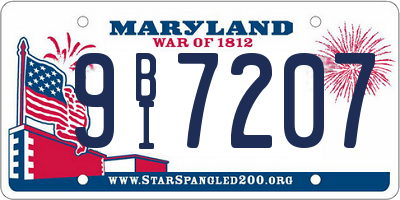 MD license plate 9BI7207