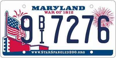 MD license plate 9BI7276