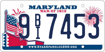MD license plate 9BI7453