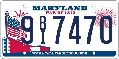 MD license plate 9BI7470