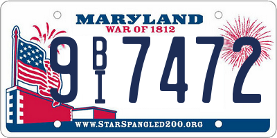 MD license plate 9BI7472