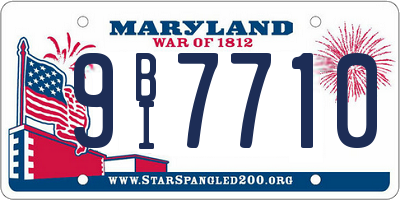 MD license plate 9BI7710