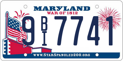 MD license plate 9BI7741