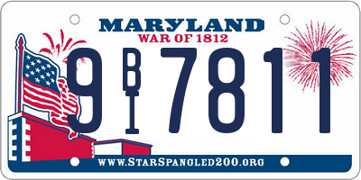 MD license plate 9BI7811