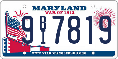 MD license plate 9BI7819