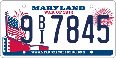 MD license plate 9BI7845
