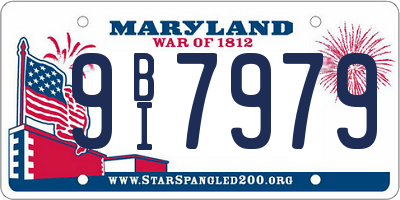 MD license plate 9BI7979