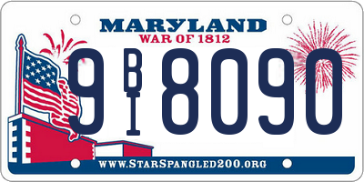 MD license plate 9BI8090