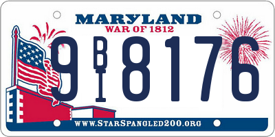 MD license plate 9BI8176