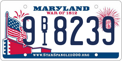 MD license plate 9BI8239