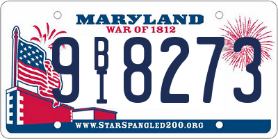 MD license plate 9BI8273