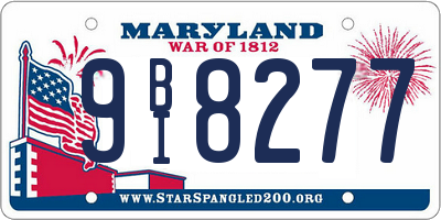 MD license plate 9BI8277