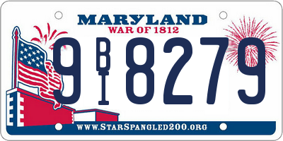 MD license plate 9BI8279
