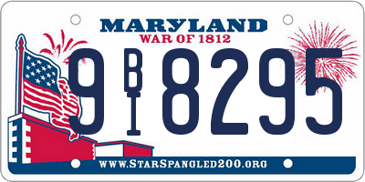MD license plate 9BI8295
