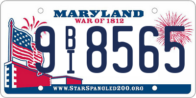 MD license plate 9BI8565