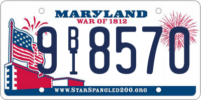 MD license plate 9BI8570
