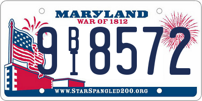 MD license plate 9BI8572