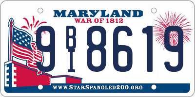 MD license plate 9BI8619