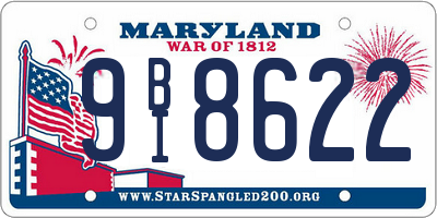 MD license plate 9BI8622