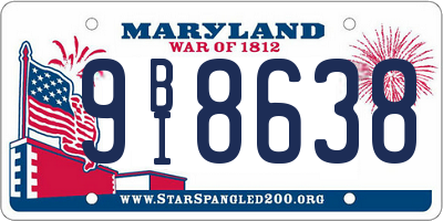 MD license plate 9BI8638