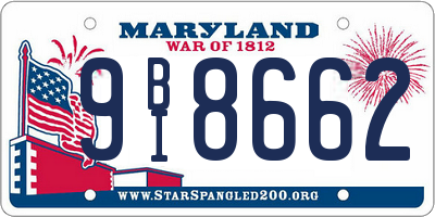 MD license plate 9BI8662