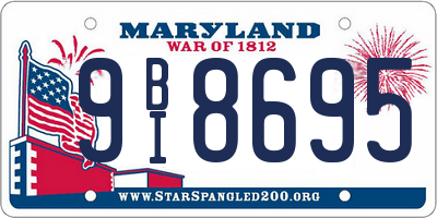 MD license plate 9BI8695