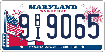 MD license plate 9BI9065